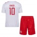 Maillot de foot Danemark Christian Eriksen #10 Extérieur vêtements enfant Europe 2024 Manches Courtes (+ pantalon court)